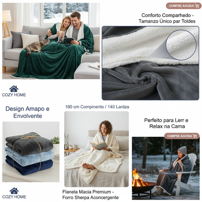 Electric Wearable Blanket with Sleeves