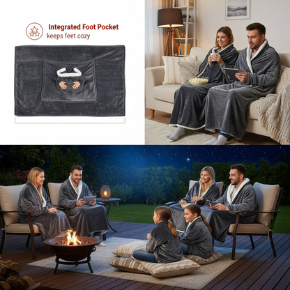 Electric Wearable Blanket with Sleeves